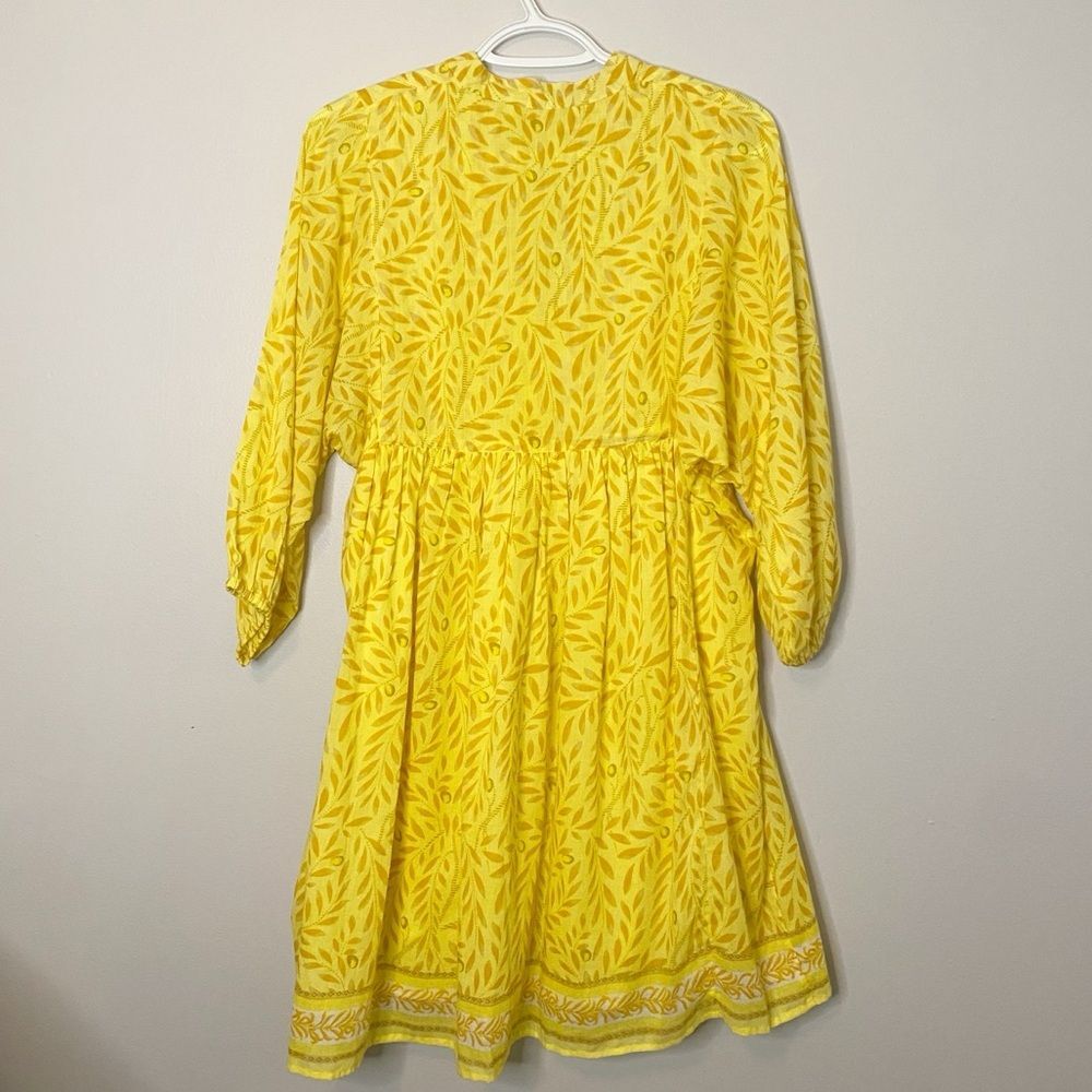Vanessa Bruno Yellow Printed Mini Dress - Picture 3 of 11